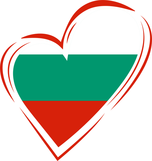 Bulgaria Flag in Heart Shape